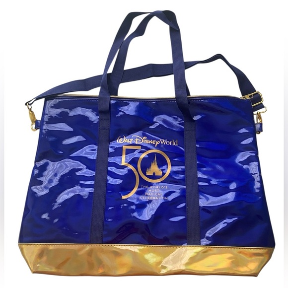 DISNEY 50th Anniversary Rare Tote Bag with Zipper and Crossbody - Picture 1 of 6